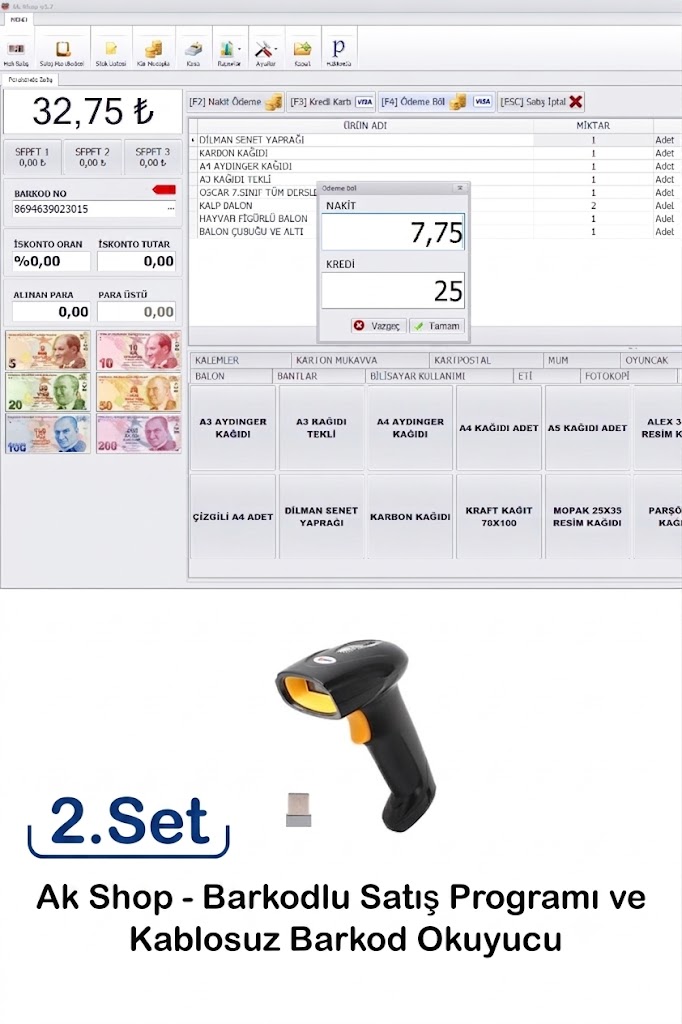 Barkod Satış Sistemi & Kablosuz Barkod Okuyucu